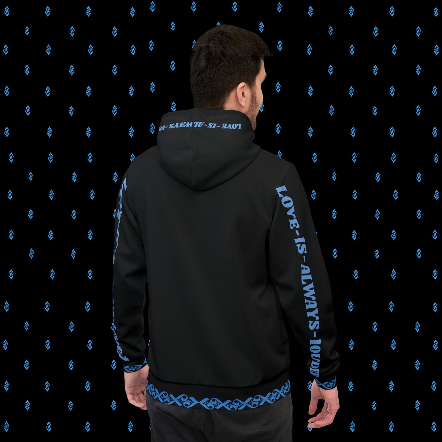 (+ONTHEBACK)LOVELOUDER collection 1: Face the sun Athletic Hoodie (blue)