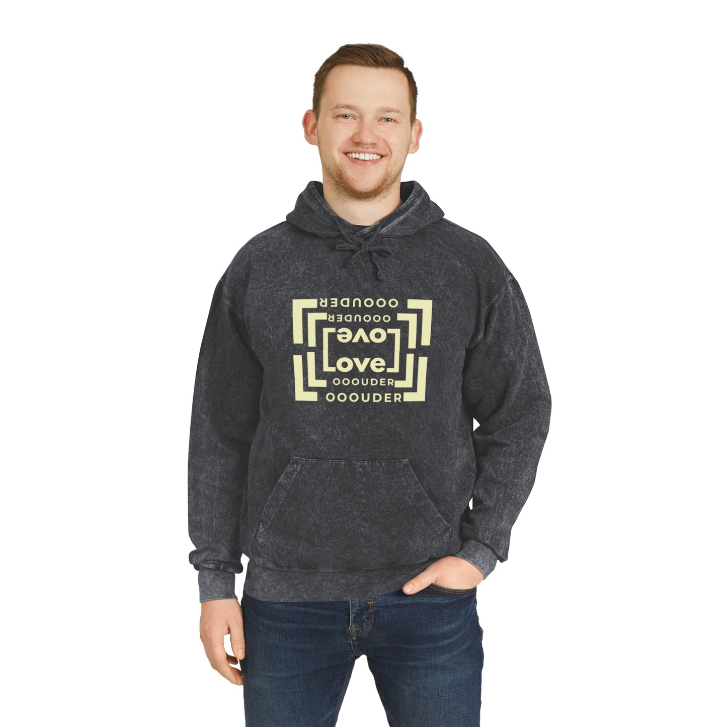 LOVELOUDER collection 2 Unisex Mineral Wash Hoodie