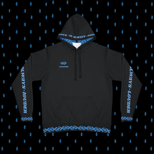 (+ONTHEBACK)LOVELOUDER collection 1: Face the sun Athletic Hoodie (blue)