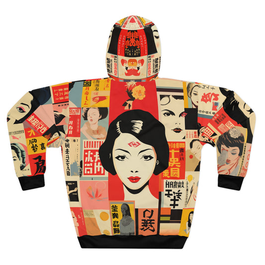 LOVELOUDER japanese cultural collage Unisex Pullover Hoodie (1)